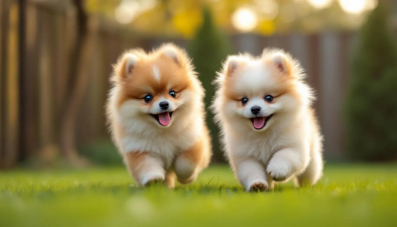 Na obrazku widoczne są szczenięta mopsów bawiące się razem w radosny sposób, z ich charakterystycznymi fałdami skórnymi i krótkimi pyskami. Te urokliwe małe psy, należące do grupy psów ozdobnych, pokazują swoją wesołą naturę i energię, co potrafi skraść serce każdego.