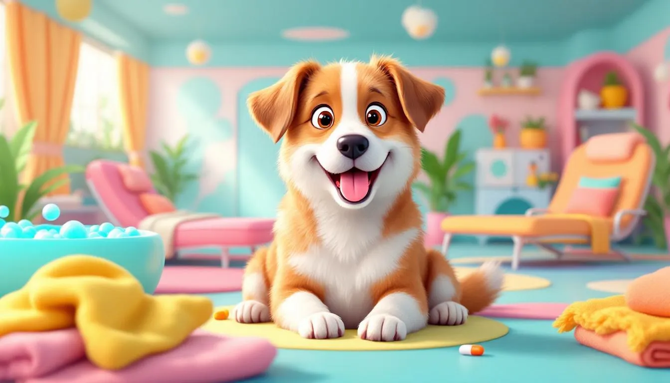 Psy przyjmujące leki, co ilustruje temat dawkowania No-Spa dla psa.